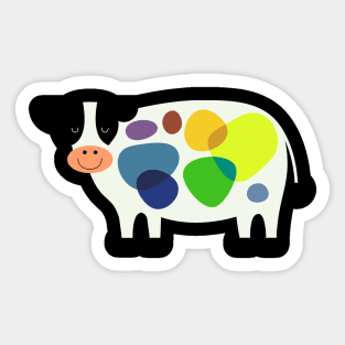 Awesome Cow Sticker